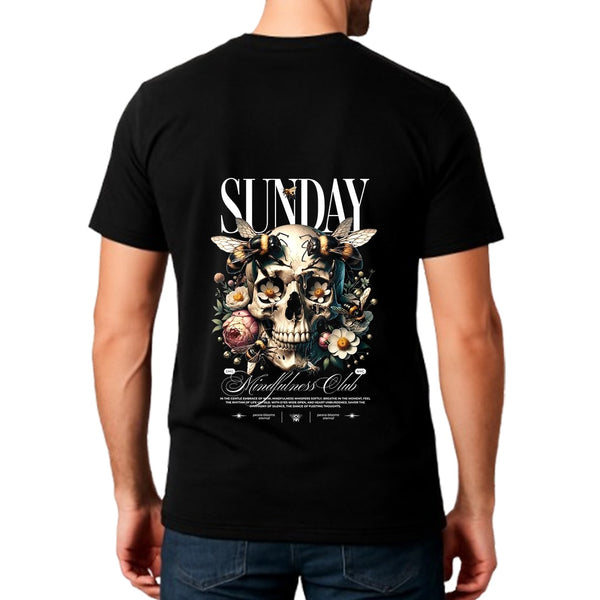 Sunday Black T-Shirt By Uraan